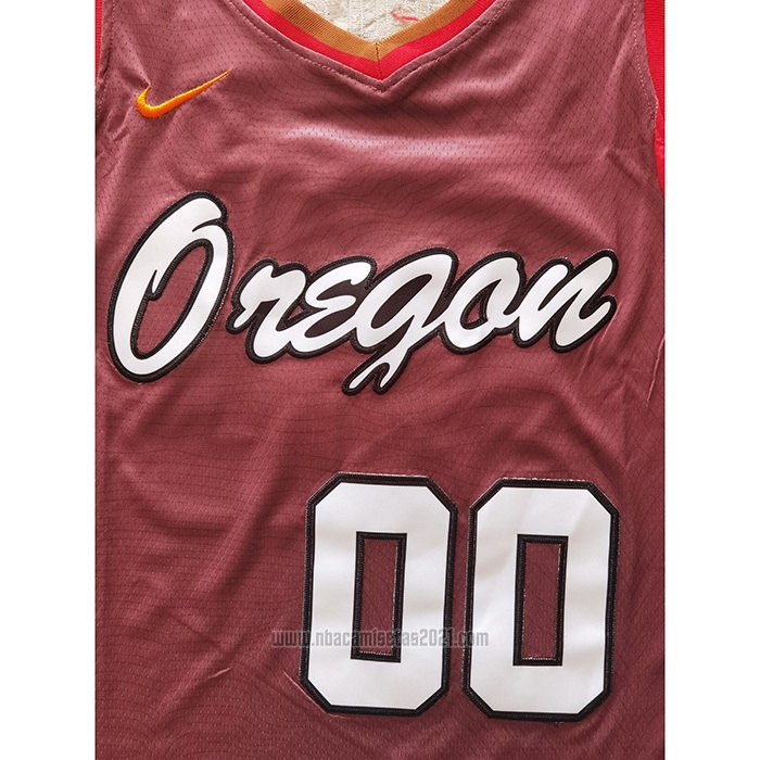 Camiseta Portland Trail Blazers Carmelo Anthony #00 Ciudad 2020-21 Marron
